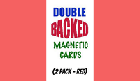 Magnetic Cards (2 pack/Red) by Chazpro Magic. - Trick
