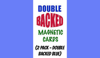 Magnetic Cards (2 pack/double back blue) by Chazpro Magic. - Trick
