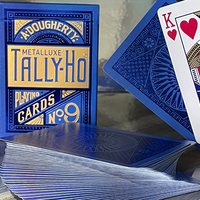 Tally Ho Blue (Circle) MetalLuxe Playing Cards by US Playing Cards