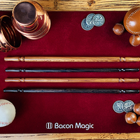 Wooden wand PRO (Bold Brown) by Harry He & Bacon Magic - Trick