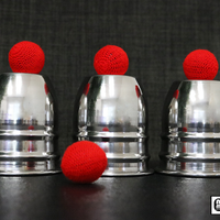 STAINLESS STEEL CUPS AND BALLS by Mr. Magic - Trick