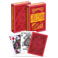 Tally-Ho Red (Circle) MetalLuxe Playing Cards by US Playing Cards