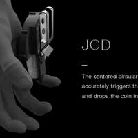 Hanson Chien Presents JCD (Jumbo Coin Dropper) by Ochiu Studio (Black Holder Series) - Trick