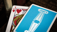 Jerry's Nugget (Icey Blue) Marked Monotone Playing Cards
