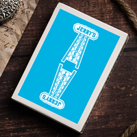 Jerry's Nugget (Icey Blue) Marked Monotone Playing Cards