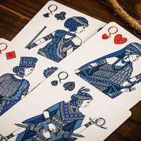 Babylon (Cerulean Blue) Playing Cards by Riffle Shuffle