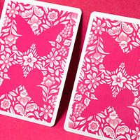 Butterfly Worker Marked Playing Cards (Pink) by Ondrej Psenicka