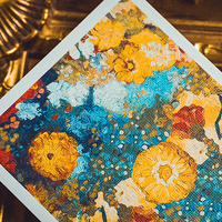 Van Gogh Zinnias (Numbered- Seal)  Playing Cards