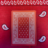 Gilded Bicycle Bandana (Red) Playing Cards