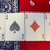 Gilded Bicycle Bandana (Red) Playing Cards