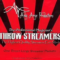 Throw Streamers RED by Andy Amyx ( 1dozen = 1 unit) - Trick