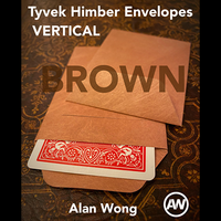 Tyvek VERTICAL Himber Envelopes BROWN (12 pk.) by Alan Wong - Trick