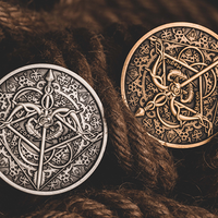 BOW AND ARROW COIN SILVER ( Gimmick and Online Instructions)  by Bacon Magic - Trick