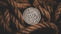 BOW AND ARROW COIN SILVER ( Gimmick and Online Instructions)  by Bacon Magic - Trick
