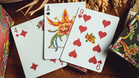 Phoenix and Peony (Red) Playing Cards by Bacon Playing Card Company
