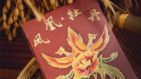 Phoenix and Peony (Red) Playing Cards by Bacon Playing Card Company
