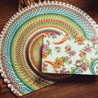 Phoenix and Peony (Blue) Playing Cards by Bacon Playing Card Company