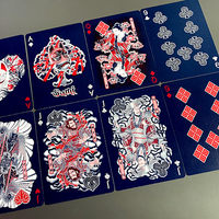 Sumi Kitsune Myth Maker (Blue/Red Craft Letterpressed Tuck) Playing Cards by Card Experiment