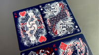 Sumi Kitsune Myth Maker (Blue/Red Craft Letterpressed Tuck) Playing Cards by Card Experiment
