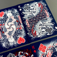 Sumi Kitsune Myth Maker (Blue/Red Craft Letterpressed Tuck) Playing Cards by Card Experiment