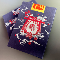 Sumi Kitsune Myth Maker (Blue/Red Craft Letterpressed Tuck) Playing Cards by Card Experiment