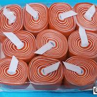 Mouth Coil 60ft/10ct (Orange/White) by Mr. Magic - Trick