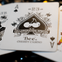 Limited Bee X Cherry (Blue) Playing Cards