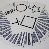 Bicycle Jumbo ESP 50 Cards Blue (10 of each Square, Wavy Lines, Star, Circle and Cross) by Murphy's Magic