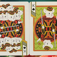 Bicycle Nutcracker (Green Gilded) Playing Cards