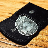 The Cowhide Coin Wallet (Black) by Bacon Magic - Trick