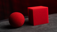 Magic Sponge Ball to Square JUMBO RED by Murphy's Magic
