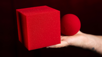 Magic Sponge Ball to Square JUMBO RED by Murphy's Magic
