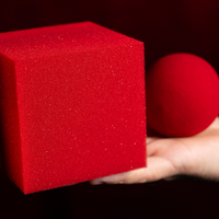 Magic Sponge Ball to Square JUMBO RED by Murphy's Magic