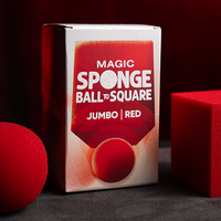 Magic Sponge Ball to Square JUMBO RED by Murphy's Magic