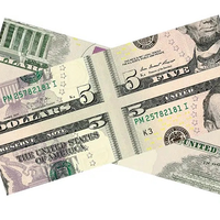 MAGIC MISMADE BILL (USD 5 Dollar Bill) by Diamond Jim Tyler