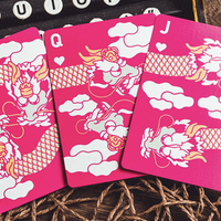 The Dragon (Pink Gilded) Playing Cards