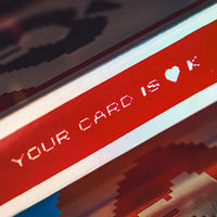 Limited Holographic Edition Surprise Deck V5 (Red) Playing cards by Bacon Playing Card Company