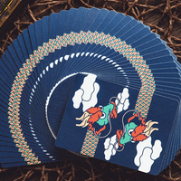 The Dragon (Blue Gilded) Playing Cards