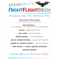Pro Edition Night Flight Playing Cards by Steve Dela