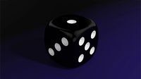 Magnetic Die (Black) by Iarvel Magic
