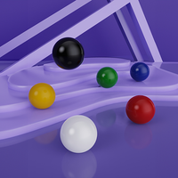 Pure Ball (Ungimmicked Ball Set Black) by Iarvel Magic