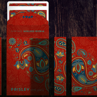 Plastic Paisley Poker Red Playing Cards by Dutch Card House Company