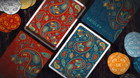 Plastic Paisley Poker Blue Playing Cards by Dutch Card House Company
