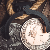 L Holder (Double Jumbo Coins 2.7"-3.2") by Long Long & Bacon Magic
