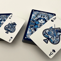 Neko Samurai (Mini Blue) Playing Cards