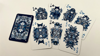 Neko Samurai (Mini Blue) Playing Cards

