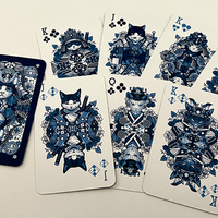 Neko Samurai (Mini Blue) Playing Cards