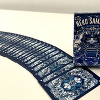 Neko Samurai (Mini Blue) Playing Cards