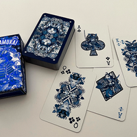 Neko Samurai (Mini Blue) Playing Cards