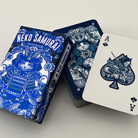 Neko Samurai (Mini Blue) Playing Cards